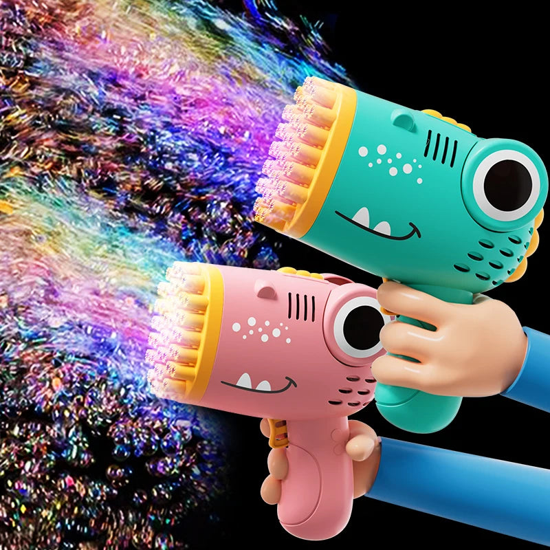 Dinosaur Electric Bubble Gun