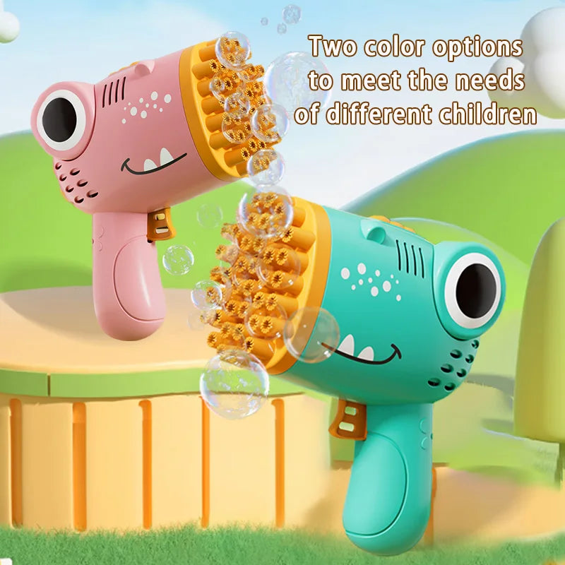 Dinosaur Electric Bubble Gun
