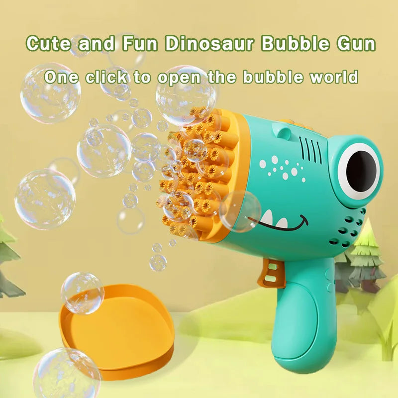 Dinosaur Electric Bubble Gun